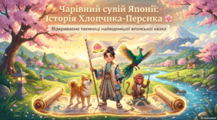 Японська народна казка «Момотаро, або Хлопчик-Персик». Національний колорит японської казки