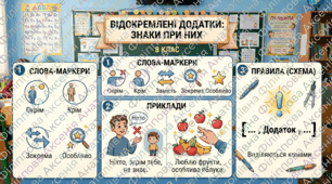 Презентація+ конспект уроку української мови у 8 класі "Відокремлені додатки"