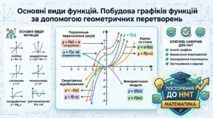 Основні види функцій. Побудова графіків функцій за допомогою геометричних перетворень (підготовка до НМТ)