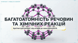 Комплект з 2-х інтерактивних презентацій з хімії для 9 класу: «Багатоатомність речовин та хімічних реакцій» та «Архітектура матерії і нанотехнології» (дві презентації з інтерактивними завданнями)
