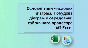 Основні типи числових діаграм. Побудова діаграм у середовищі табличного процесора MS Excel