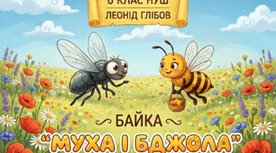6 клас НУШ Леонід Глібов  байка "МУХА  і БДЖОЛА"
