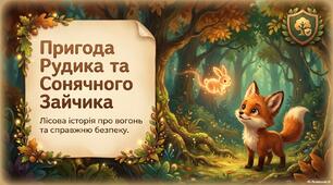 Казка «Пригода Рудика та Сонячного Зайчика»: Пожежна безпека для малечі