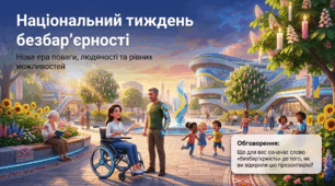 "Національний тиждень безбар'єрності", презентація + супровідний текст до кожного слайду