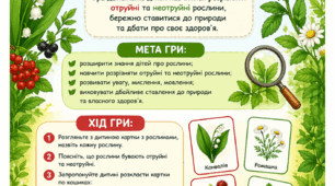 Дидактична гра «Отруйні — неотруйні рослини»