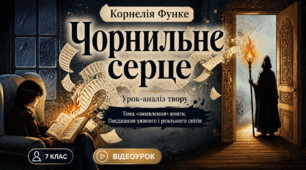 Тема відеоуроку: Корнелія Функе. Чорнильне серце. Тема «оживлення» книги у творі.