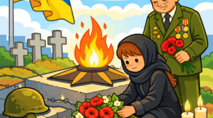 Плакат до Дня пам’яті та примирення з 4 частин (початкові класи)