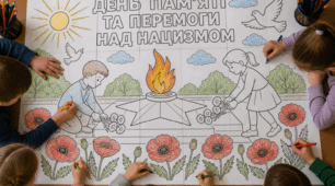 Мегарозмальовка «День пам’яті та перемоги над нацизмом» 🕊️