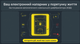 Застосування автоматичного зовнішнього дефібрилятору