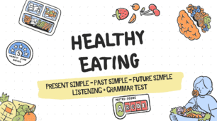 Презентація Healthy Eating - Listening + Граматичний фокус Present/Past/Future Simple