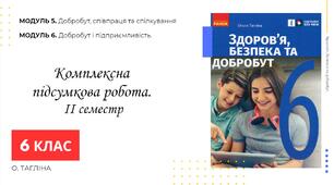 Комплексна підсумкова робота за ІІ семестр. О. Тагліна, 6 клас. Здоров’я, безпека та добробут