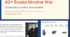 B1 Russia-Ukraine War (Vocabulary: conflict and warfare)