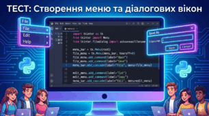 Практичної роботи №19 (40). Проєктування меню та діалогових вікон у Python