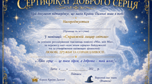 Казковий сертифікат «Доброго серця»