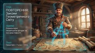 Повторення.Елементарні геометричні фігури та їхні властивості.