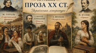 Проза ХІХ століття: твори М. Гоголя, І. Нечуя-Левицького, Б. Жолдака, П. Куліша.