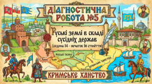 Діагностична робота №5 Руські землі в складі сусідніх держав ( середина 14 - початок 16 століття). Кримське ханство.