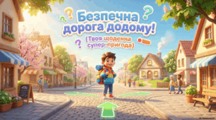 Інтерактивний урок "Безпечна дорога додому в умовах воєнного стану" (презентація, план-конспект уроку). Тиждень безпеки дорожнього руху 2026 (11.05-15.05)