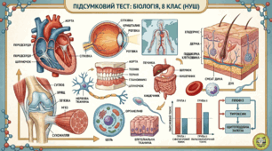 Річна контрольна робота з біології 8 Клас НУШ