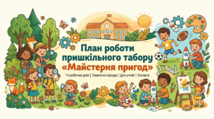 🌟 План роботи пришкільного табору «Майстерня пригод»