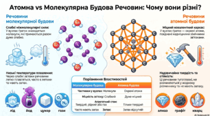 Атомні й молекулярні речовини.