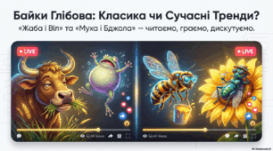 Леонід Глібов. «Муха і Бджола», «Жаба і Віл».
