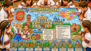 Велика мегарозмальовка «Кропивницький» із серії «Вільна Україна очима дітей» (міста України)