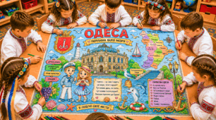Велика мегарозмальовка «Одеса» із серії «Вільна Україна очима дітей» (міста України)