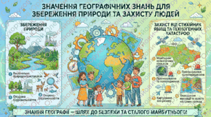 Проєктна робота. Значення географічних знань для збереження природи та захисту людей від стихійних природних явищ і техногенних катастроф.