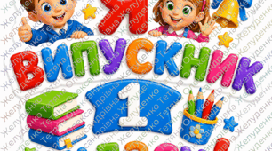 Яскраве оформлення для випуску з 1 класу!