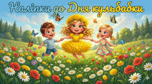 Наліпки до Дня кульбабки 13 травня