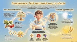 Інфографіка "Вишиванка: Твій магічний код та оберіг"