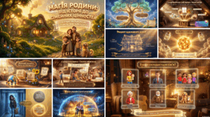 ✨ Магія родини: презентація до Міжнародного дня сім’ї | НУШ 1–4 класи, дошкільнята
