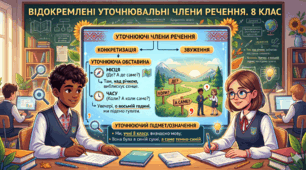 Презентація + конспект уроку української мови у 8 класі "Відокремлені уточнювальні члени речення"