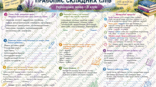 Творча робота.  Правопис складних слів. УМ. 9 клас.