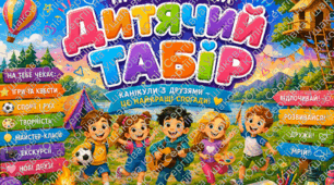 🌈 Плакат «Пришкільний дитячий табір» 🌈