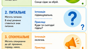 Плакат «Види речень» 2