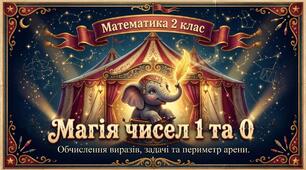 Множення з числами 1 і 0. Обчислення значень виразів на дві дії. Розв’язування задач. Обчислення периметра прямокутника. Математика 2 клас
