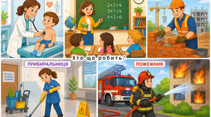 Завдання для дошкільнят на тему "Професії"
