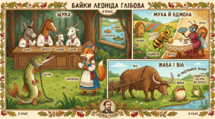 Робочий аркуш. Байки Л. Глібова. 6 клас.