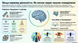 Вища нервова діяльність. Безумовні та умовні рефлекси. Інстинкти.