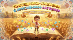 "НАВЧАЮСЯ ДОБИРАТИ ДО ПРИСЛІВНИКІВ СИНОНІМИ ТА АНТОНІМИ".(Вашуленко М. С. " Українська мова та читання".,Ч.1.,ст.162 - 163