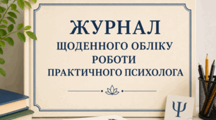 Готовий журнал щоденного обліку роботи практичного психолога 2025–2026 н.р.