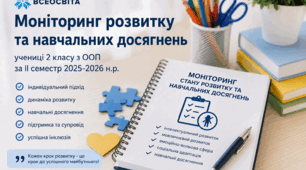 Моніторинг стану розвитку та навчальних досягнень учениці 2 класу з ООП за ІІ семестр