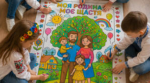 Мега-розмальовка “Моя родина — моє щастя”
