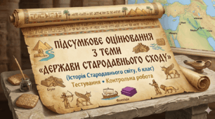 ПІДСУМКОВЕ ОЦІНЮВАННЯ З ТЕМИ «ДЕРЖАВИ СТАРОДАВНЬОГО СХОДУ». 6 клас