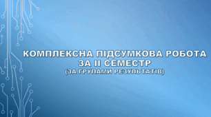 Комплексна підсумкова робота за II семестр, за групами результатів (за підручником Кобернік С. Г. та ін.)