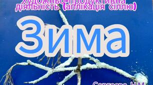 Художньо-продуктивна діяльність ( Аплікація сіллю "Зима")