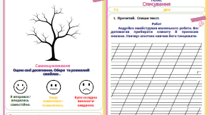 Діагностувальна робота. Списування 1 клас.