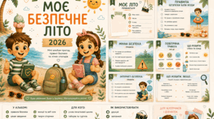 «МОЄ БЕЗПЕЧНЕ ЛІТО 2026» MINI ALBUM / WORKBOOK • НУШ • інтерактивний літній зошит